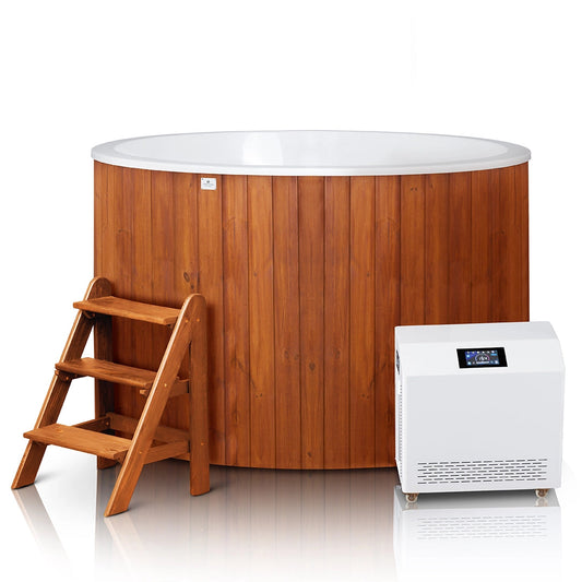 Scandinavian Circular Cold Tub With Water Chiller (2-4 Person)