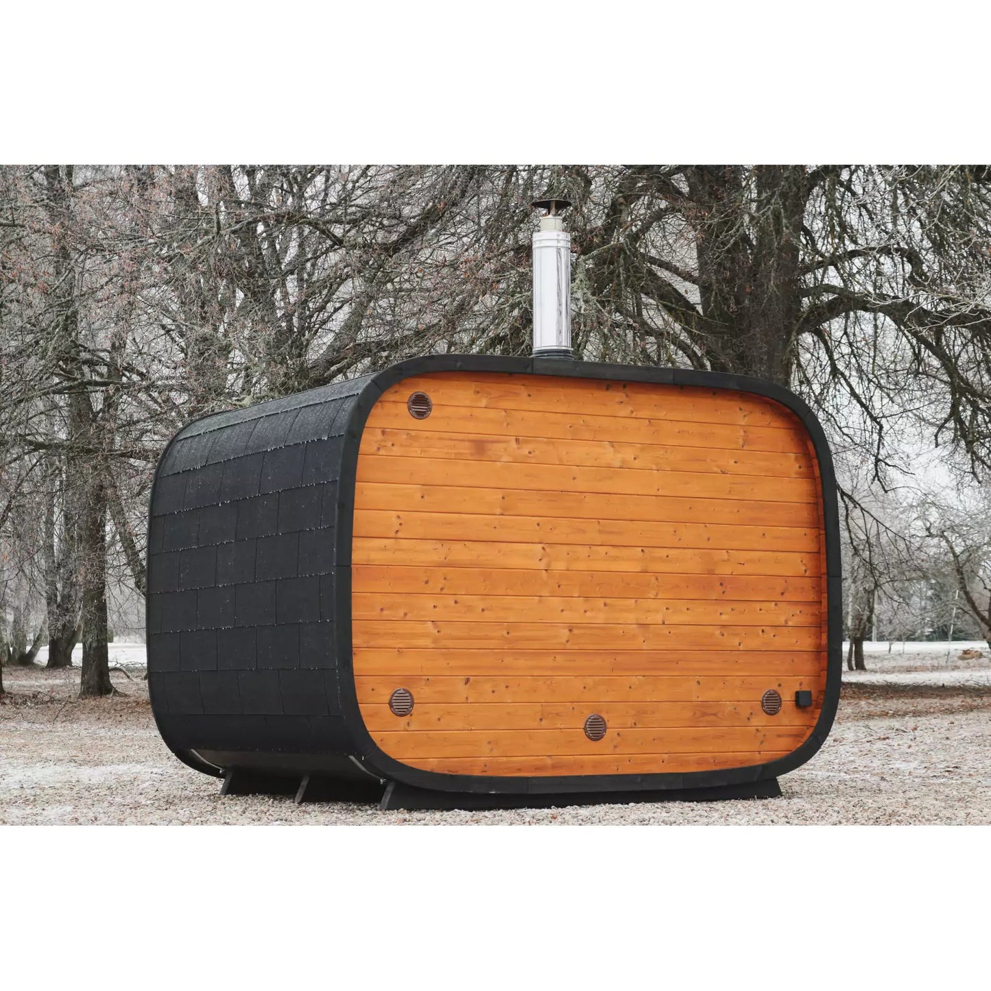 Echo Round Cube Outdoor Cabin Sauna For 6-8 People (Facing Benches